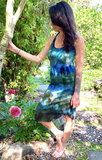 Small Ice Dyed Organic Cotton Midi Dress