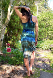 Small Ice Dyed Organic Cotton Midi Dress