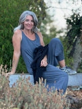 caraucci gray cotton one-piece jogger leg jumper #color_carbon