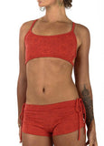 Coral w Plum Print