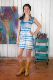 Cap Sleeve Dress - w/indigo shibori