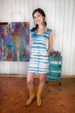 Cap Sleeve Dress - w/indigo shibori