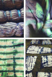 Stretch Hemp Leggings (full length) - w/indigo shibori