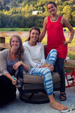 Stretch Hemp Leggings (full length) - w/indigo shibori
