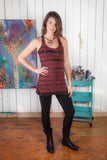 Racerback Tank/Tunic Top - w/shibori dye
