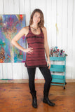 Racerback Tank/Tunic Top - w/shibori dye
