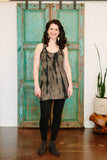 Racerback Tank/Tunic Top - w/shibori dye