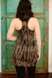 Racerback Tank/Tunic Top - w/shibori dye