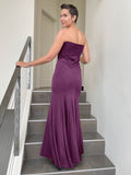 women's plant based rayon jersey stretchy purple hourglass convertible maxi skirt and dress #color_jam