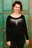 Triple Owl Wing Dolman Top