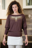 Triple Owl Wing Dolman Top