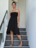 women's plant based rayon jersey stretchy high-waisted black midi dress #color_black