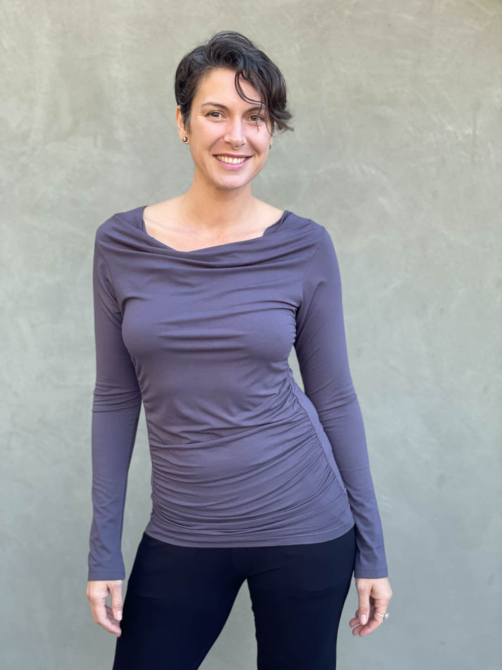 Long Sleeve Gather Top – Super Natural PDX