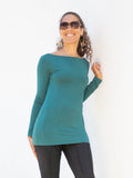 women's long sleeve natural rayon jersey boatneck long sleeve top #color_jasper